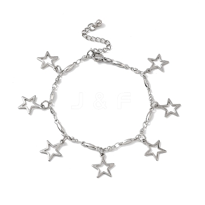 304 Stainless Steel Charms Bracelets BJEW-JB12840-1