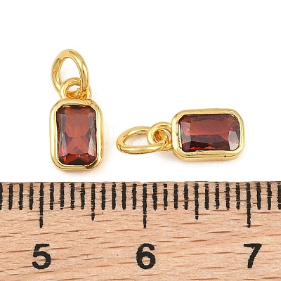 Brass Pave Cubic Zirconia Charms CU-CBA3D67-12G-05-1