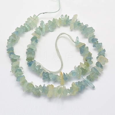 Rough Raw Natural Aquamarine Beads Strands G-K202-33B-1