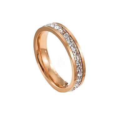 304 Stainless Steel Crystal Rhinestone Finger Rings FS-WG432ED-04-1