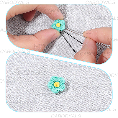 60Pcs 6 Colors 1-Hole Iron Plastic Shank Buttons BUTT-CY0001-26B-1