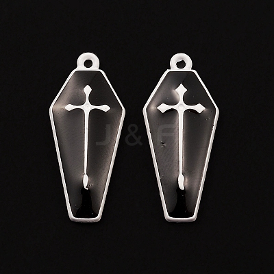 Spray Painted Alloy Pendants PALLOY-K003-12B-1