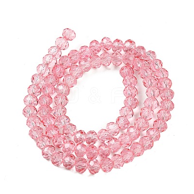 Transparent Baking Paint Glass Beads Strands DGLA-A034-T6mm-D08-1