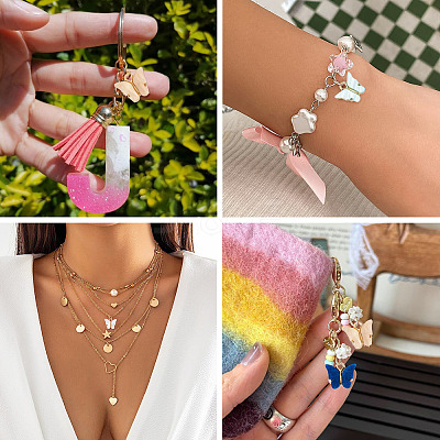 20Pcs 4 Colors Acrylic Charms MACR-TA0002-55A-1