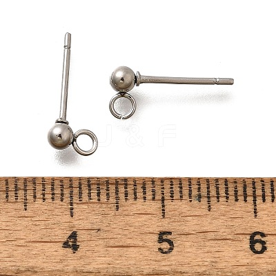 201 Stainless Steel Stud Earring Findings STAS-R156-01P-01-1