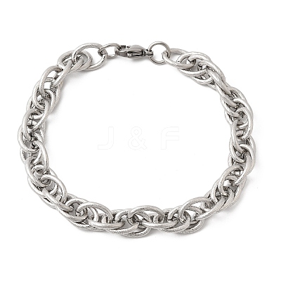 201 Stainless Steel Mariner Link Chain Bracelets for Men STAS-T077-02P-1