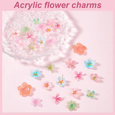 30Pcs 15 Styles Plastic Beads KY-GA0001-33-1