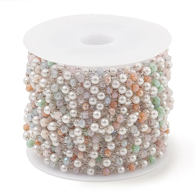 ABS Imitation Pearl Beaded Chains CHS-B003-03-1
