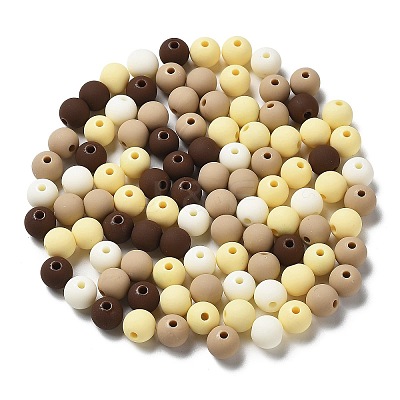 Frosted Opaque Acrylic Beads OACR-P019-01B-01-1