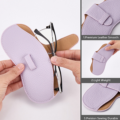 1Pc PU Leather Glasses Case AJEW-CN0004-50A-1