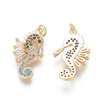 Golden Plated Brass Pendants ZIRC-L087-008G-1