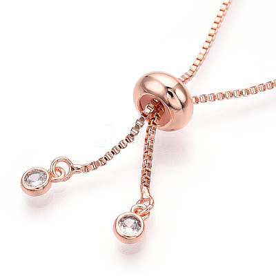 Rack Plating Adjustable Brass Slider Bracelet Making MAK-R025-02RG-1-1