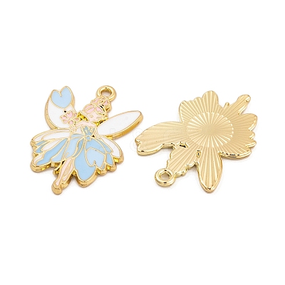 Rack Plating Alloy Enamel Pendants FIND-A040-08D-02G-1