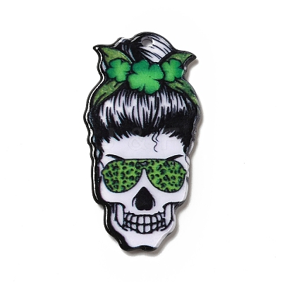 Halloween Printed Acrylic Pendants MACR-G059-07E-1