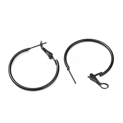 Baking Paint 201 Stainless Steel Hoop Earrings EJEW-P185-C01-01-1