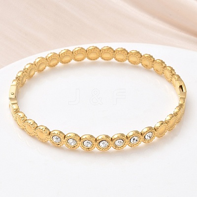 304 Stainless Steel Hinged Bangles for Women BJEW-C132-01B-G-1