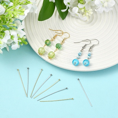 60Pcs 2Colors 304 Stainless Steel Ball Head for Craft Jewelry Making STAS-YW0011-27-1