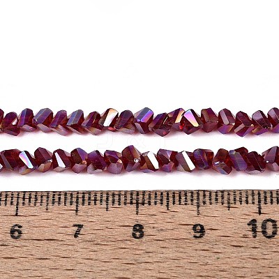 Electroplate Transparent Glass Beads Strands GLAA-N021-4mm-26-1