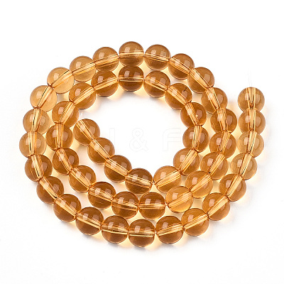 Transparent Glass Beads Strands GLAA-T032-T8mm-08-1