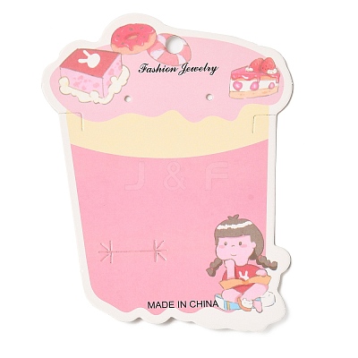 Drink Shaped Paper Earring Display Cards CDIS-C005-07-1