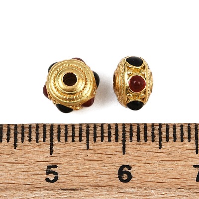 Matte Gold Color Brass Bumpy Beads KK-L155-05B-01-1
