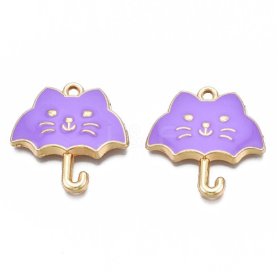 Rack Plating Alloy Enamel Pendants ENAM-T011-191C-1