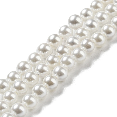 Electroplated Shell Pearl Beads Strands SHEL-F008-03A-01-1