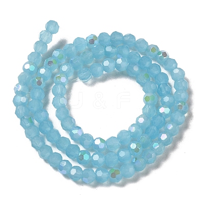 Imitation Jade Glass Beads Strands EGLA-A035-J4mm-L04-1
