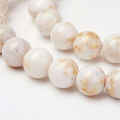 Natural Mashan Jade Beads Strands G-P232-01-F-12mm-1