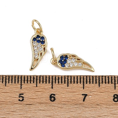 Brass Micro Pave Cubic Zirconia Pendants KK-B150-23G-1