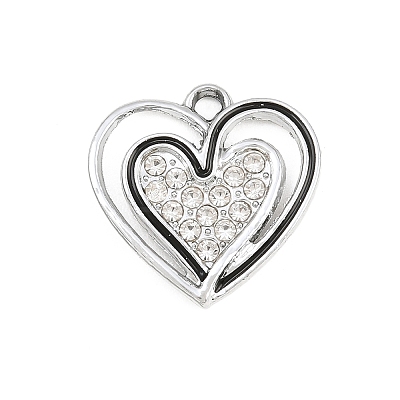 Alloy Rhinestone Pendants RB-CBA332B-07E-P-1