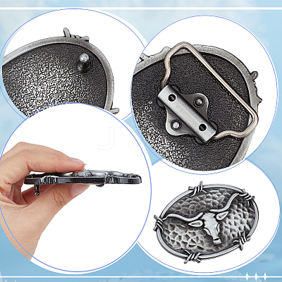 1Pc Tibetan Style Alloy Belt Buckles FIND-GF0009-31AS-1