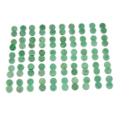 Electroplate Natural Druzy Crystal Cabochons G-L047-10mm-15-1