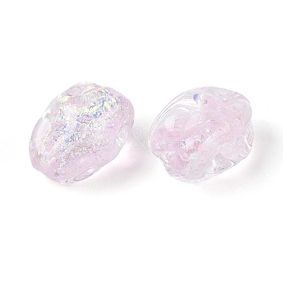 Handmade Foil Glass Beads Strands FOIL-N033-02G-1