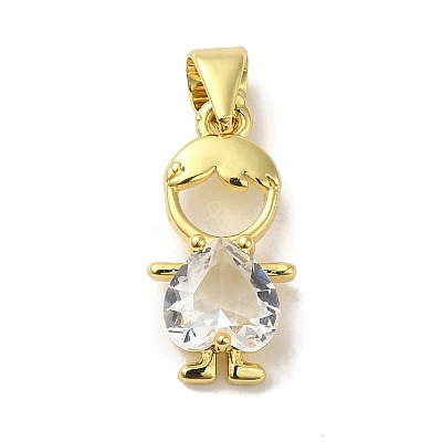 Rack Plating Brass Glass Pendants LS-KK-P272-18B-G01-1