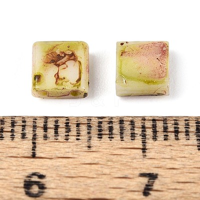 2-Hole Baking Paint Glass Seed Beads SEED-N009-03I-1