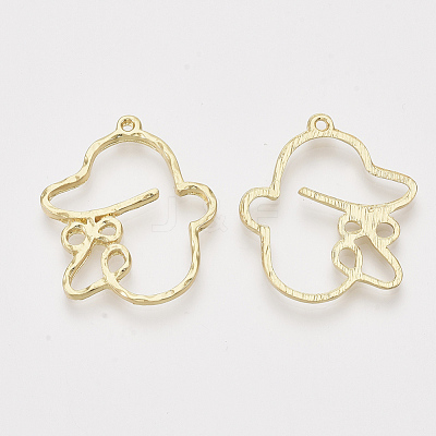 Alloy Open Back Bezel Pendants PALLOY-S121-83-1