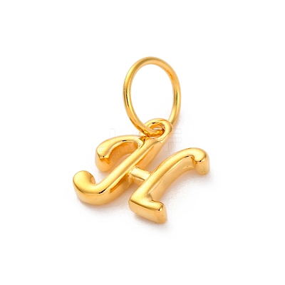 925 Sterling Silver Letter Charms with Jump Rings LS-STER-R008-01G-H-1