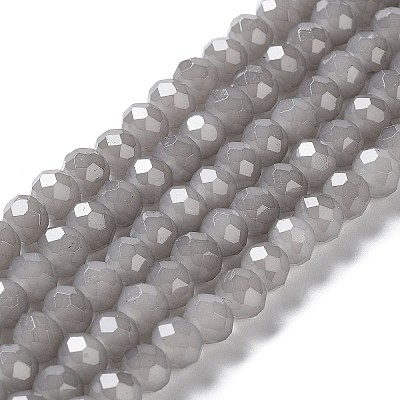 Baking Paint Imitation Jade Glass Bead Strands X-DGLA-A034-J6MM-A43-1