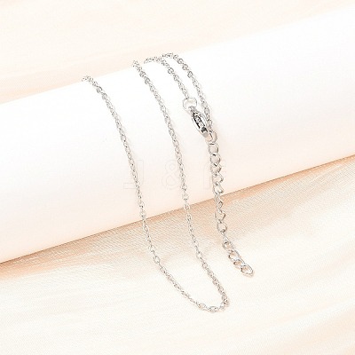 Non-Tarnish 304 Stainless Steel Cable Chain Necklaces NJEW-M176-14-A-1