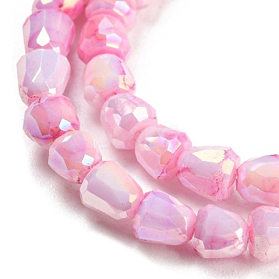 Electroplate Glass Beads Strand GLAA-G088-03-01E-1