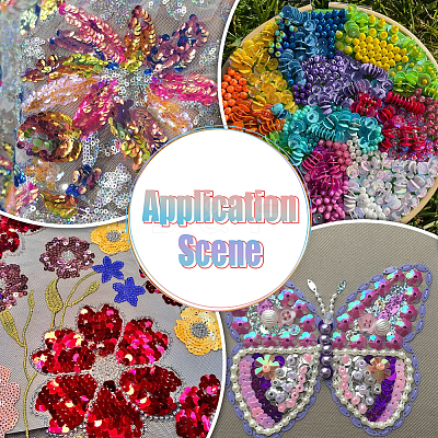 140G 7 Colors Plastic Paillette Beads PVC-SC0001-13-1