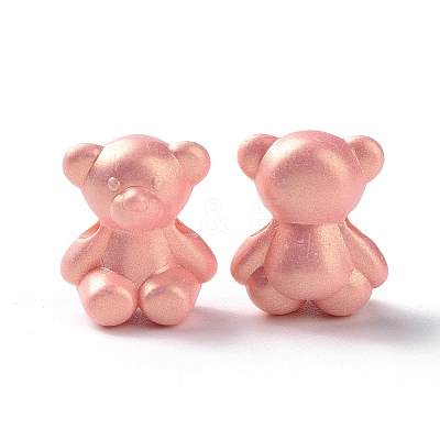 Opaque Acrylic Glitter Beads X-OACR-E010-06-1