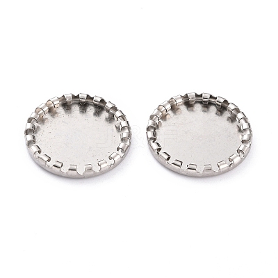 Non-Tarnish 304 Stainless Steel Cabochon Settings STAS-Y001-08P-1
