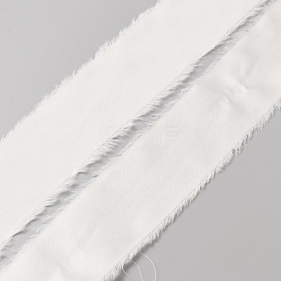 5M Polyester Satin Frayed Ribbon OCOR-WH0078-220D-1