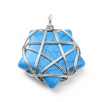 Synthetic Turquoise Pendants G-D458-07P-07-RS-1