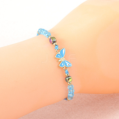Bohemian Style Glass Braided Bead Bracelets ZC8551-2-1