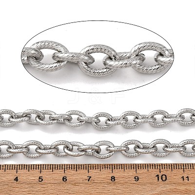 304 Stainless Steel Textured Cable Chains CHS-K023-06P-1