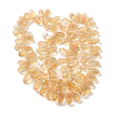 Electroplate Transparent Glass Beads Strands EGLA-B006-01A-FA01-1