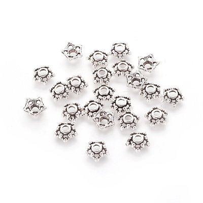Tibetan Style Alloy Bead Caps LF0824Y-1